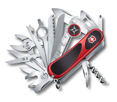 Нож перочинный Victorinox EvoGrip S54, сталь X50CrMoV15, рукоять термопластик GRN, красно-черный