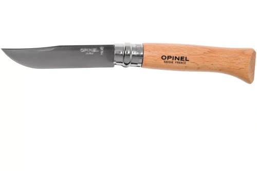 Складной нож Opinel №8, нержавеющая сталь, рукоять из бука, блистер