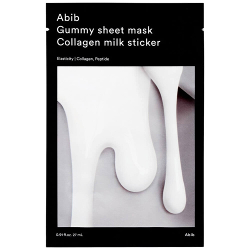 Питательная маска с молочными протеинами Abib Gummy Sheet Mask Collagen Milk Sticker