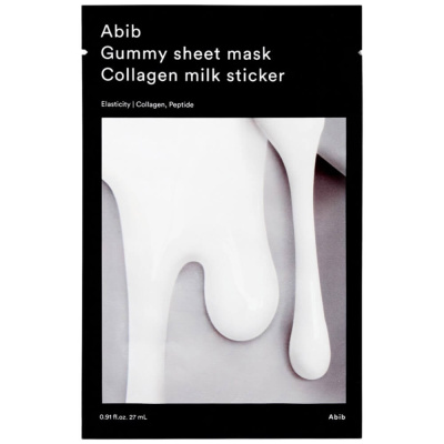 Питательная маска с молочными протеинами Abib Gummy Sheet Mask Collagen Milk Sticker