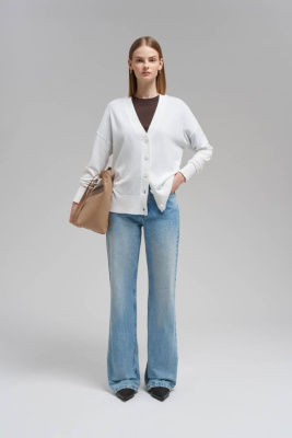 Кардиган свободного кроя с шерстью