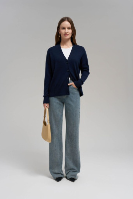 Кардиган свободного кроя с шерстью