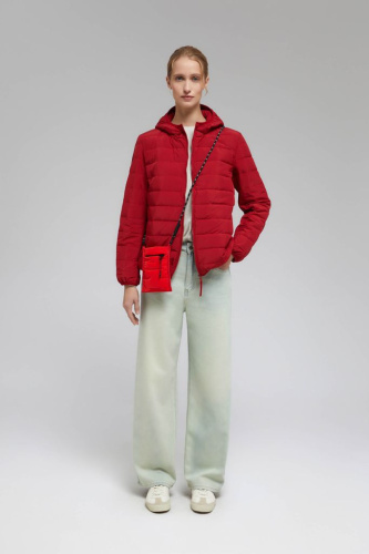 Стеганый пуховик с натуральным пухом