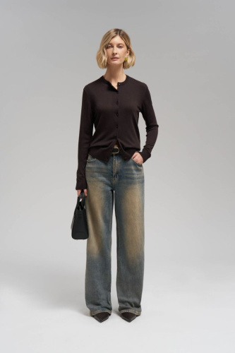 Кардиган прямого кроя с шерстью