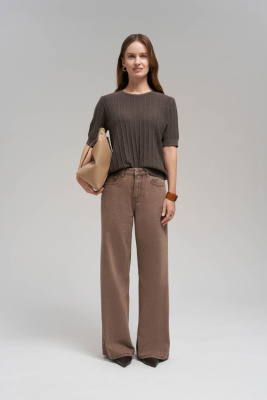 Джемпер прямого кроя из 100% хлопка