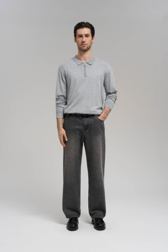 Джемпер-поло полуприлегающего кроя с шерстью