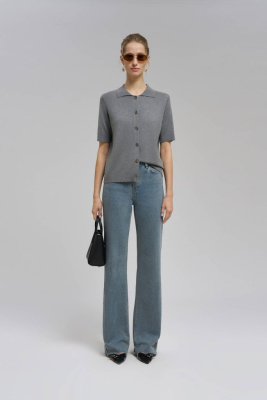 Легкий кардиган прямого кроя с коротким рукавом