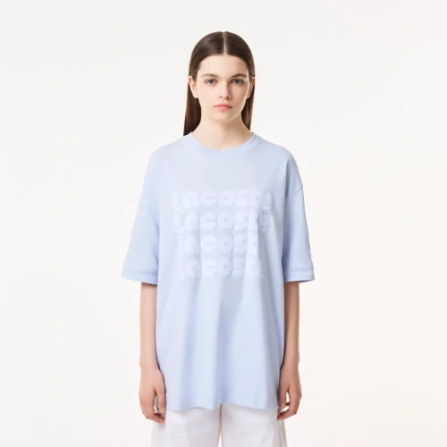 Женская хлопковая футболка Lacoste