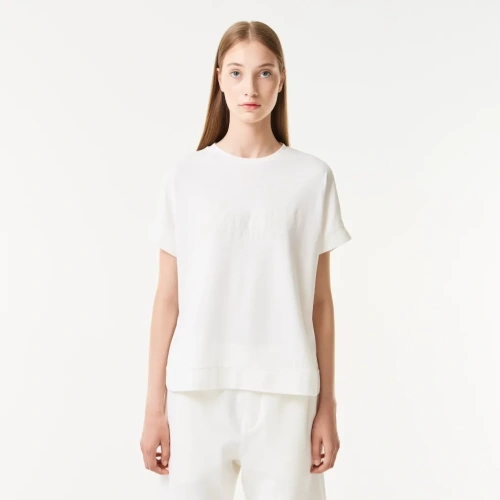 Женская хлопковая футболка Lacoste