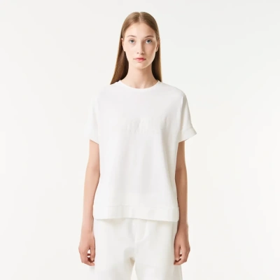 Женская хлопковая футболка Lacoste