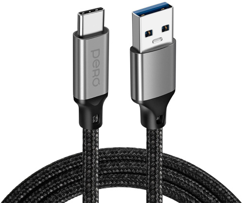 Кабель Pero DC-17 USB to USB-C 1m Black