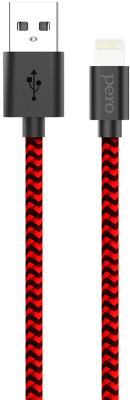 Кабель Pero DC-04 USB to Apple Lightning 2m Red