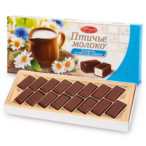 Конфеты Птичье молоко со вкусом сливок, Пензенская кондитерская фабрика, 200 гр.