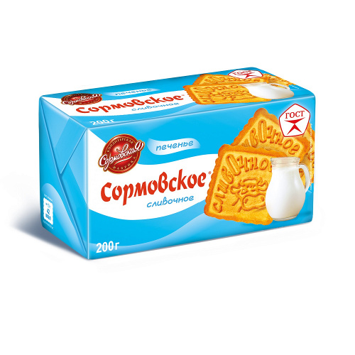 Печенье Сормовское сливочное, Сормовская кондитерская фабрика, 200 гр.