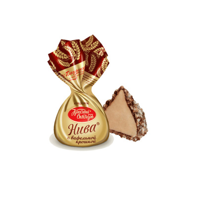 Конфеты Нива с вафельной крошкой, Пензенская кондитерская фабрика