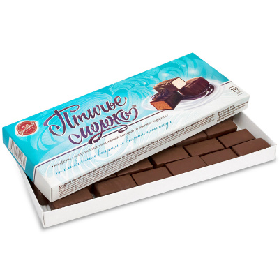 Конфеты Птичье молоко со сливками и шоколадом, Сормовская кондитерская фабрика, 290 гр.