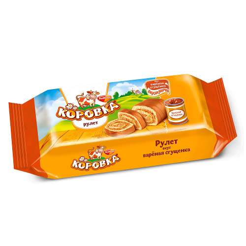 Рулет Коровка, бисквитный, 200 гр.