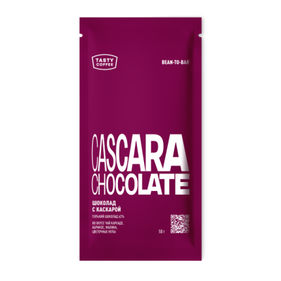 Горький шоколад с каскарой, 62%