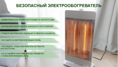 Меры безопасности при использовании электрообогревателей /    
