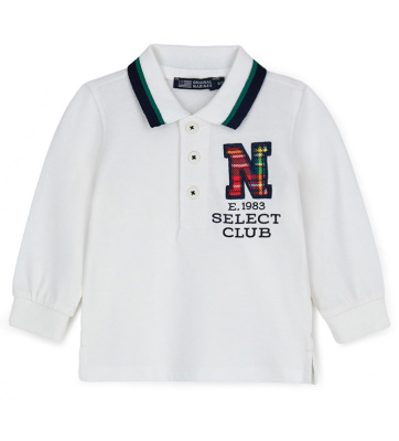 Поло с длинным рукавом для маленького мальчика