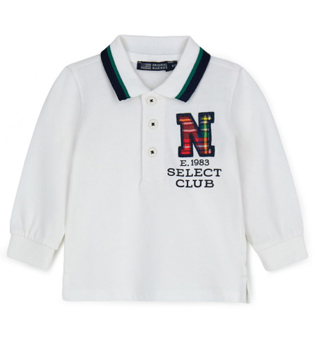 Поло с длинным рукавом для маленького мальчика