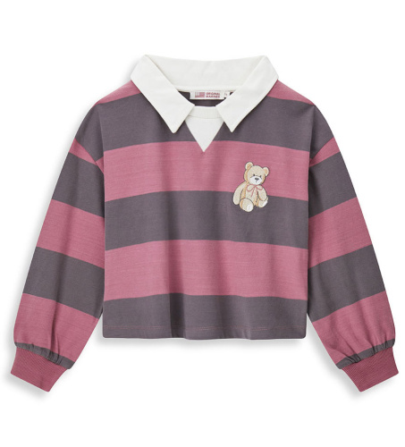 Поло с длинным рукавом для девочки