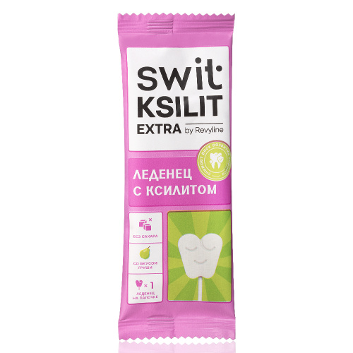 Леденец на палочке Swit by Revyline Ksilit Extra Груша, 1 шт.