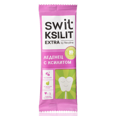 Леденец на палочке Swit by Revyline Ksilit Extra Груша, 1 шт.