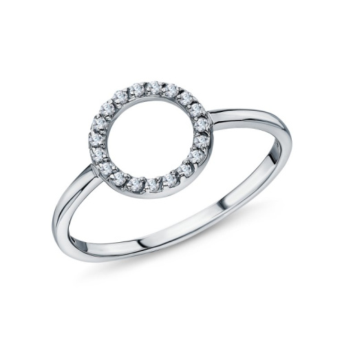 Серебряное кольцо с фианитами