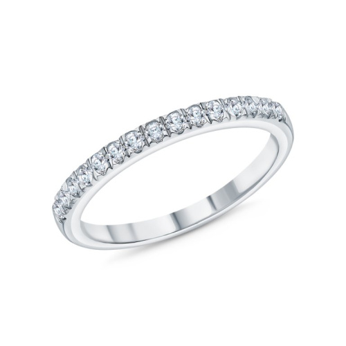 Серебряное кольцо с бриллиантами выращенными