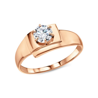 Золотое кольцо с фианитами