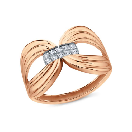 Золотое кольцо с фианитами