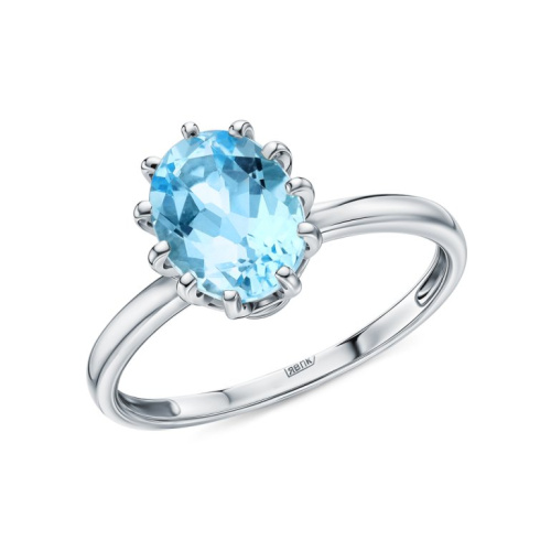 Серебряное кольцо с топазами природными