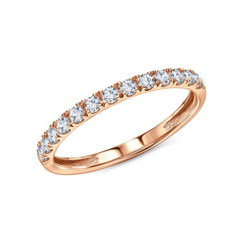 Золотое кольцо с бриллиантами выращенными