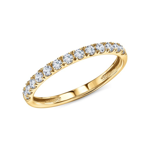 Золотое кольцо с бриллиантами выращенными