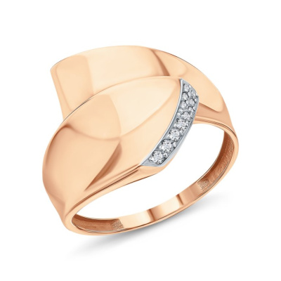 Золотое кольцо с фианитами