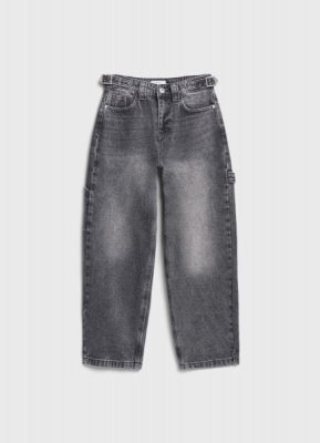 Объёмные джинсы Baggy для девочек, Серый