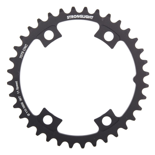 Звезда системы Stronglight для Shimano 105 5800 2/11 7075-T6 (черный 36 BCD 110 ассиметричный (тип ABS))