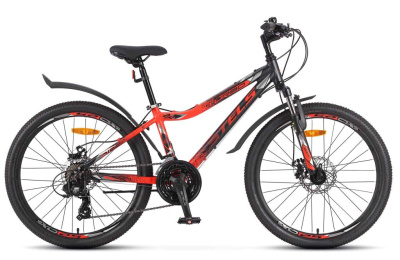 Подростковый велосипед Stels Turbo 450 MD 24, год 2025, цвет Черный-Красный, ростовка 13