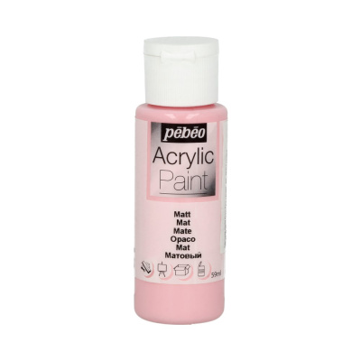 Акрил для декора Pebeo "Acrylic Paint" 59 мл, матовый, розовый