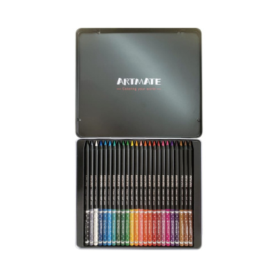 Набор карандашей цветных ACMELIAE "Blackwood Artmate" 24 цв, в металлическом футляре