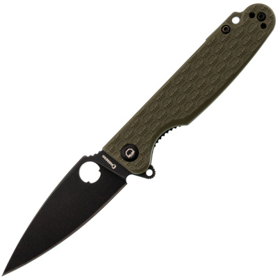 Складной нож Daggerr Piranha olive BW DL, сталь 8Cr14MoV, рукоять FRN