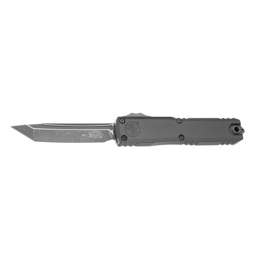 Автоматический нож Microtech Ultratech ZBP Gen III T/E, сталь M390, рукоять алюминий, серый