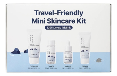 Набор для лица с морской водой 1025 Dokdo Trial (пенка 30мл + тонер 20мл + сыворотка 10мл + крем 20мл)