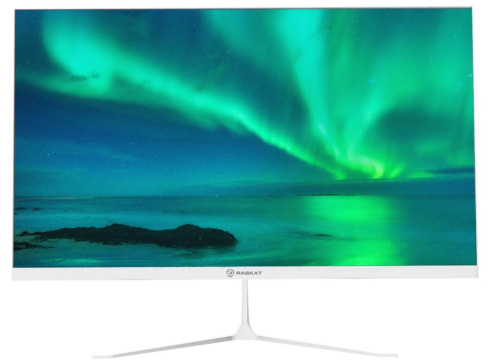 Монитор 23,8" Raskat I24F10DAW TFT IPS, 1920х1080, 100Hz, 5ms, 250 cd/m2, 1000:1, 178°/178°, VGA, HDMI, DP, white