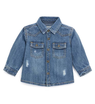 Рубашка джинсовая для маленького мальчика
