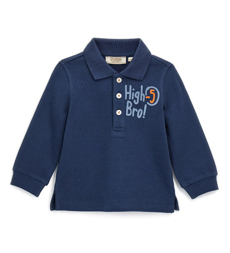 Поло с длинным рукавом для маленького мальчика