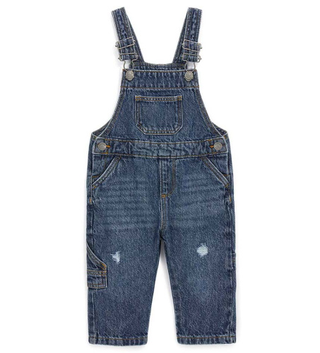 Полукомбинезон джинсовый для маленького мальчика