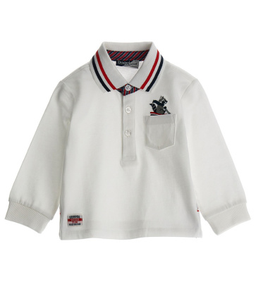 Поло с длинным рукавом для маленького мальчика