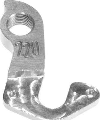 Держатель заднего переключателя "петух" Meta №220 фрезерованный (серебристый)